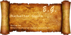 Buchalter Gyula névjegykártya